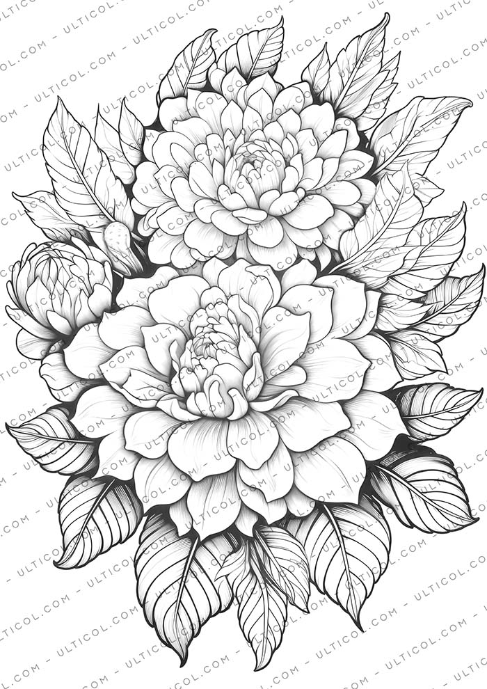 Fantasy Flowers Coloring