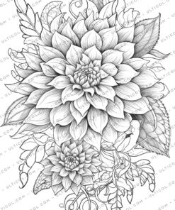 Fantasy Flowers Coloring