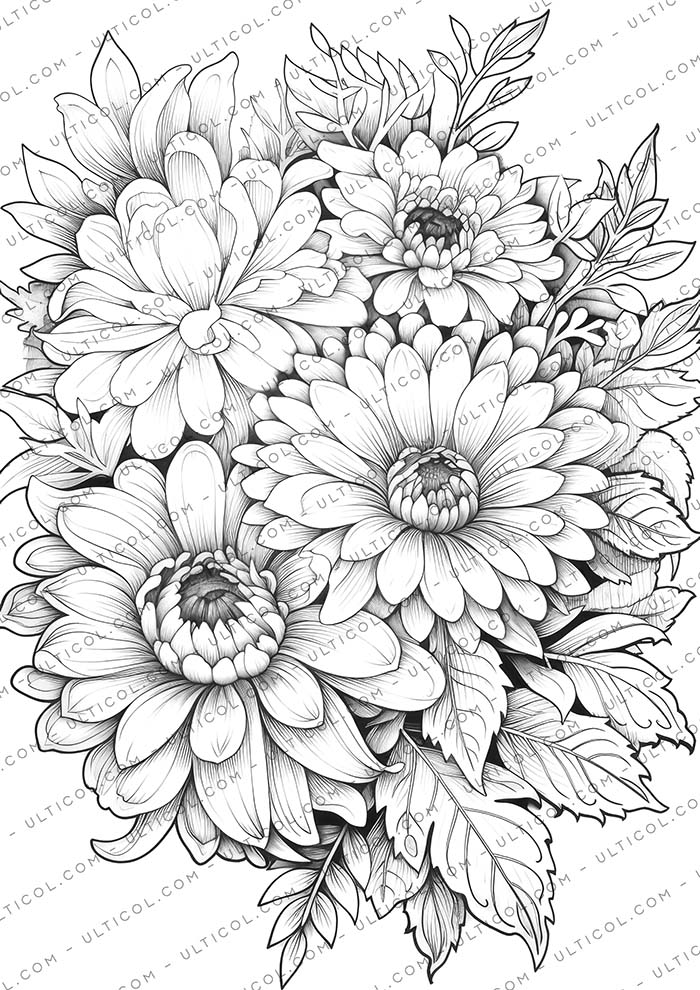 Fantasy Flowers Coloring