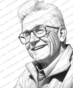 Crazy Grandpa Coloring