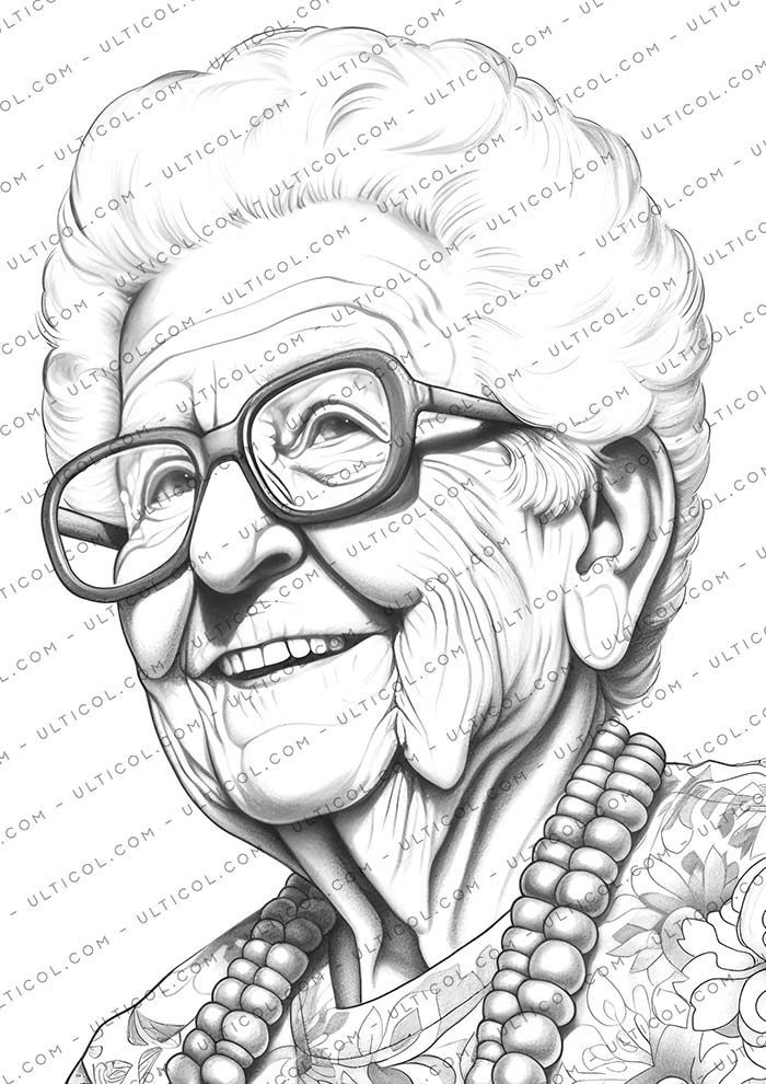 Crazy Grandma Coloring