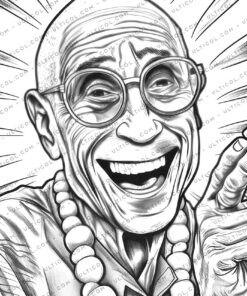 Crazy Grandpa Coloring