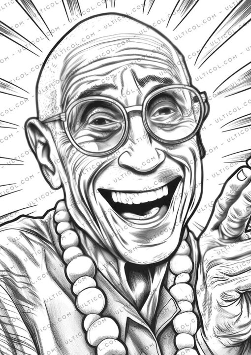 Crazy Grandpa Coloring