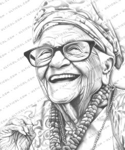 Crazy Grandma Coloring