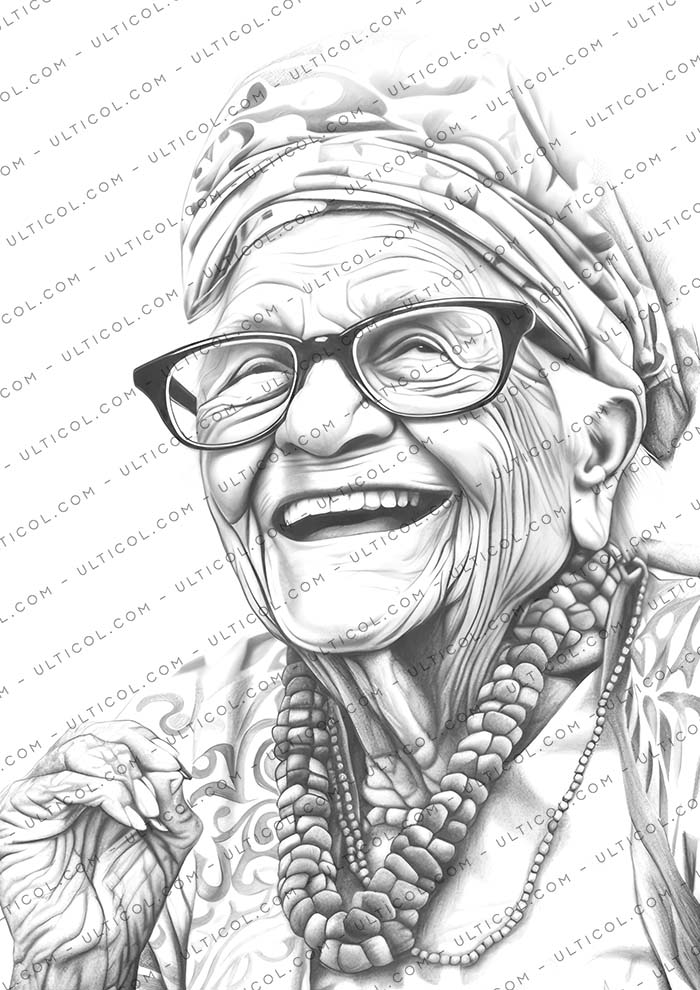 Crazy Grandma Coloring