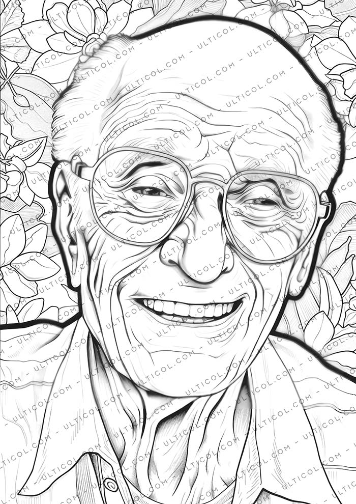 Crazy Grandpa Coloring