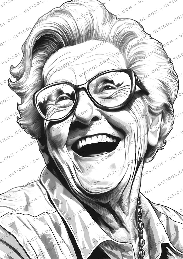 Crazy Grandma Coloring