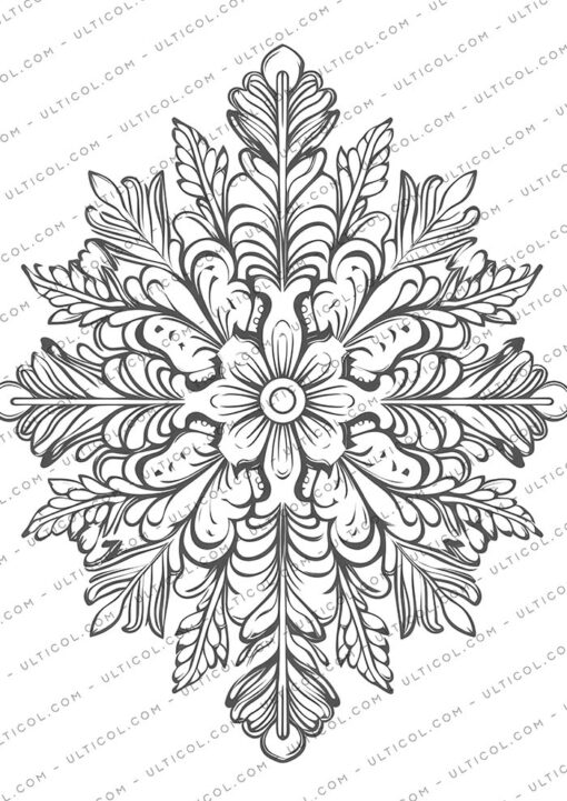 Christmas Snowflake Coloring