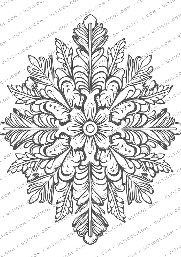Christmas Snowflake Coloring