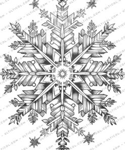 Christmas Snowflake Coloring