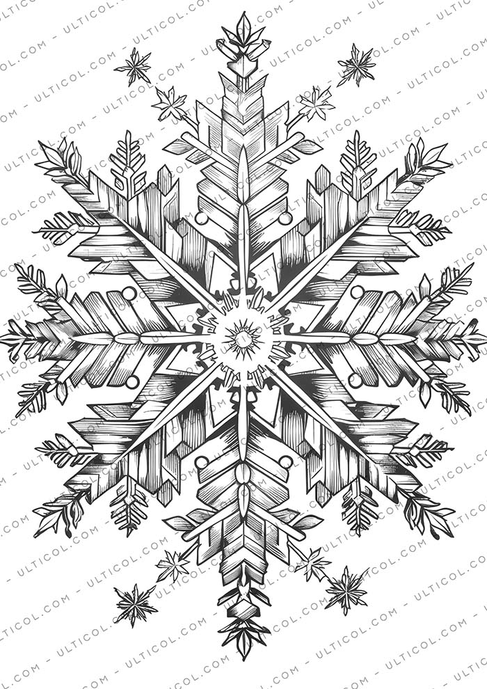 Christmas Snowflake Coloring