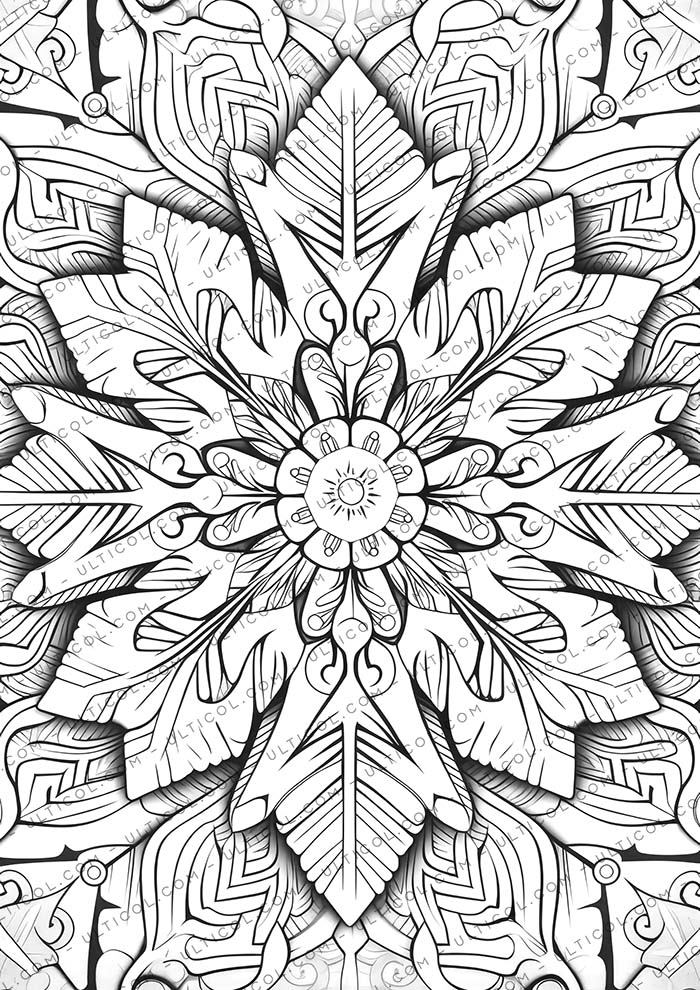 Christmas Snowflake Coloring