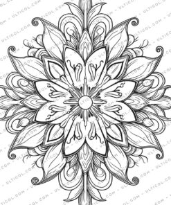 Christmas Snowflake Coloring