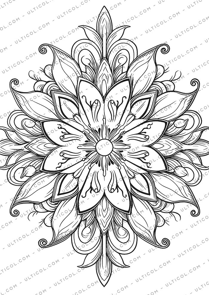 Christmas Snowflake Coloring