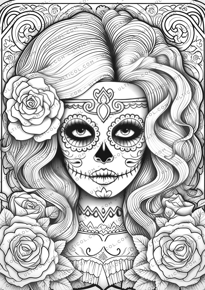 Day of the Dead Coloring