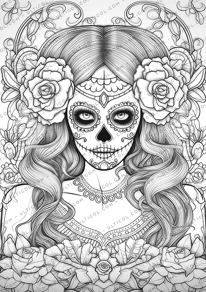 Day of the Dead Coloring