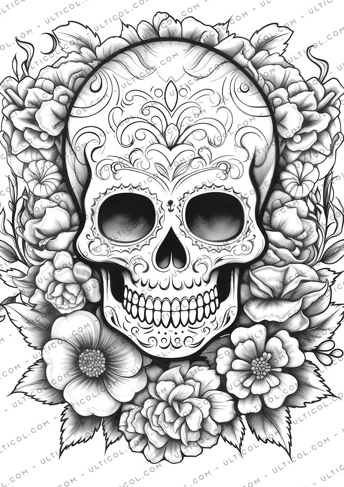 Day of the Dead Coloring