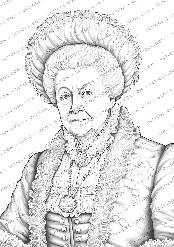 Victorian Grandma Coloring