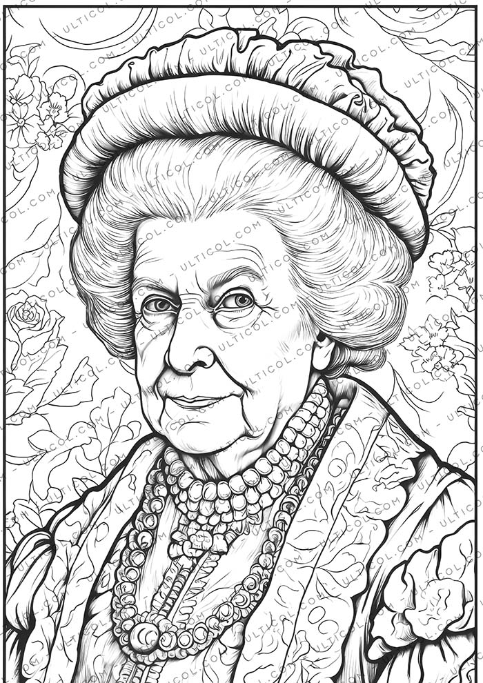 Victorian Grandma Coloring