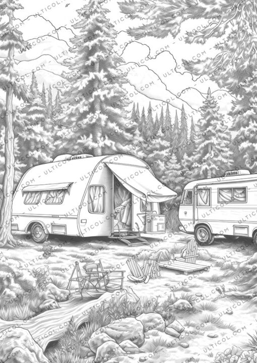 Camping Adventure Coloring