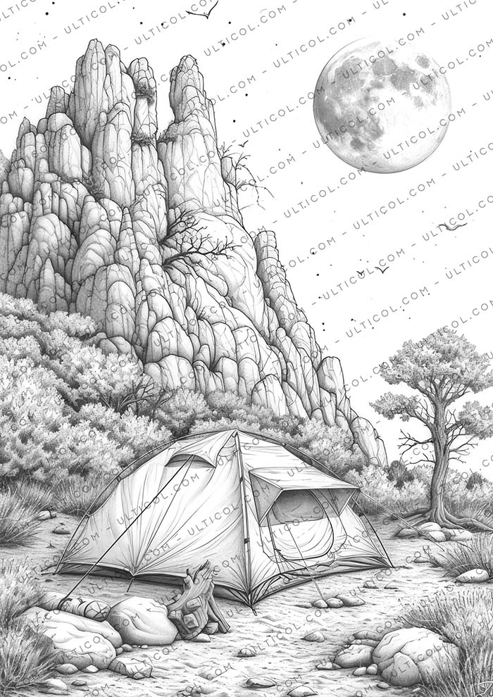 Camping Adventure Coloring
