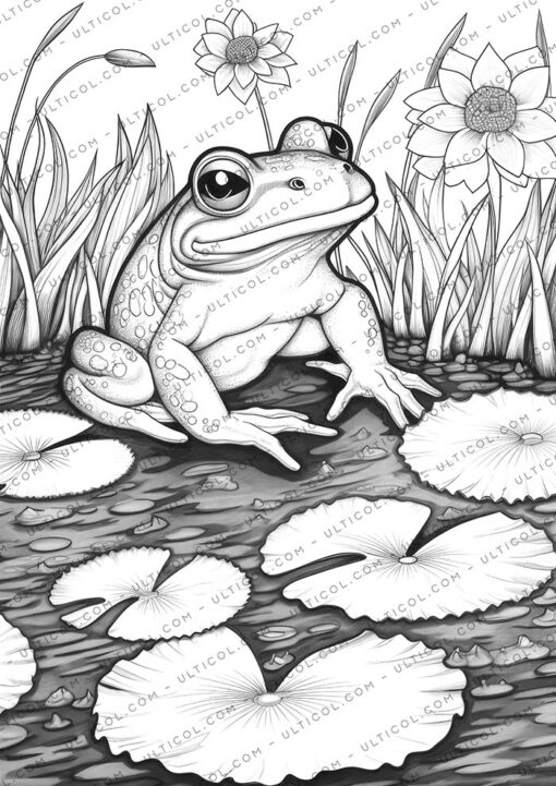 Cute frogs Coloring