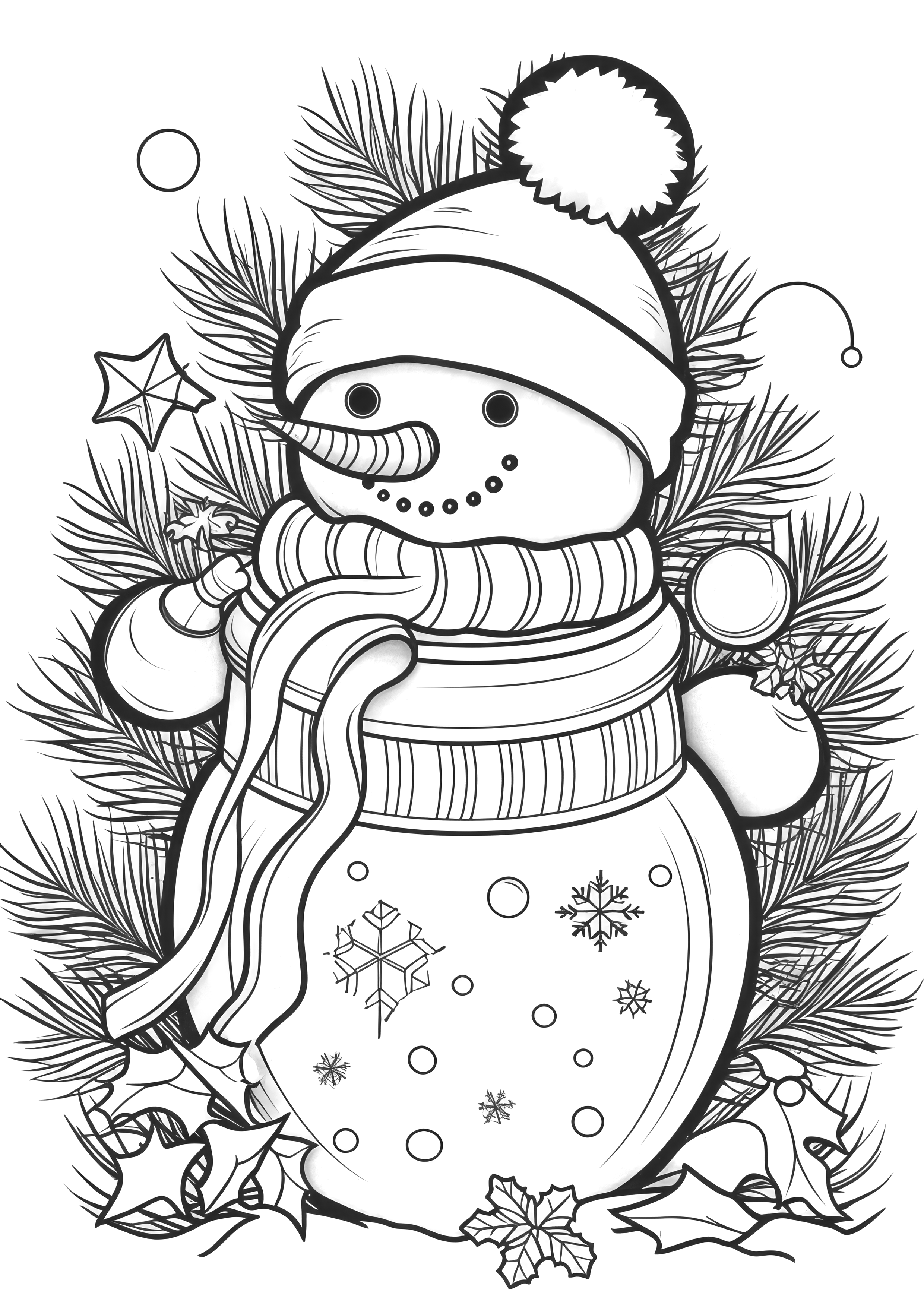 Christmas Snowman Coloring Book