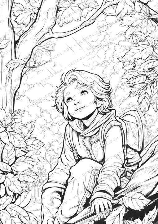 Autumnal Foliage Coloring Pages