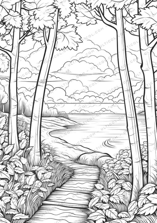 Autumnal Foliage Coloring Pages