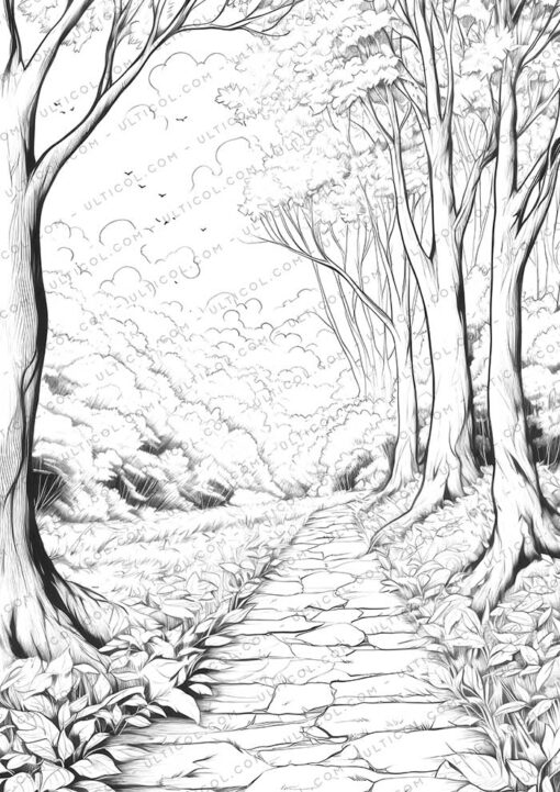 Autumnal Foliage Coloring Pages