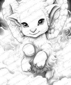 25 Aries zodiac Grayscale Coloring Pages