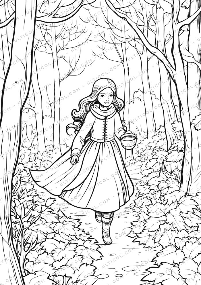 Autumnal Grayscale Coloring Pages
