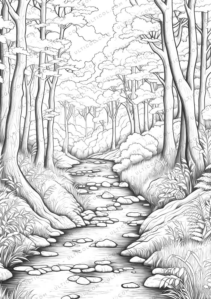 Autumnal Grayscale Coloring Pages