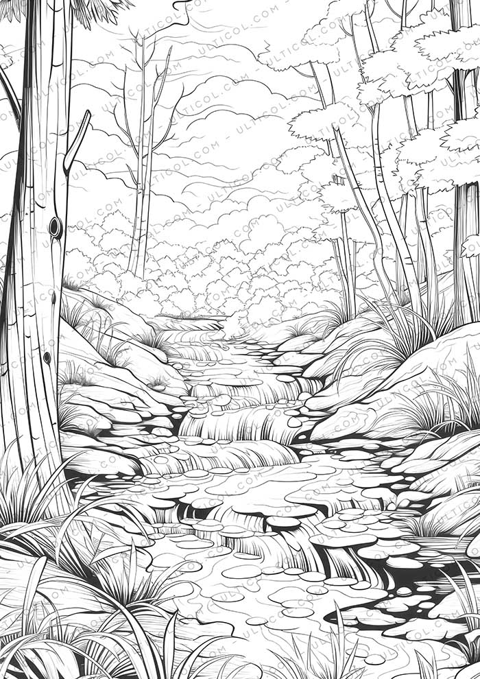 Autumnal Grayscale Coloring Pages