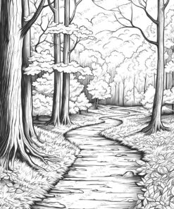 Autumnal Grayscale Coloring Pages
