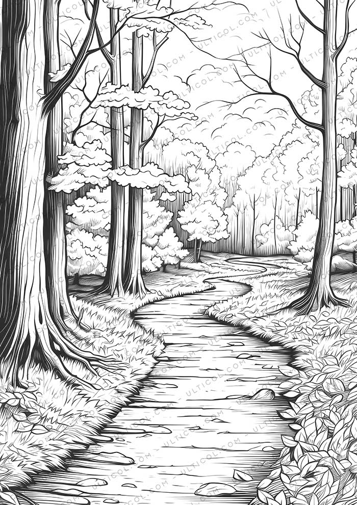 Autumnal Grayscale Coloring Pages
