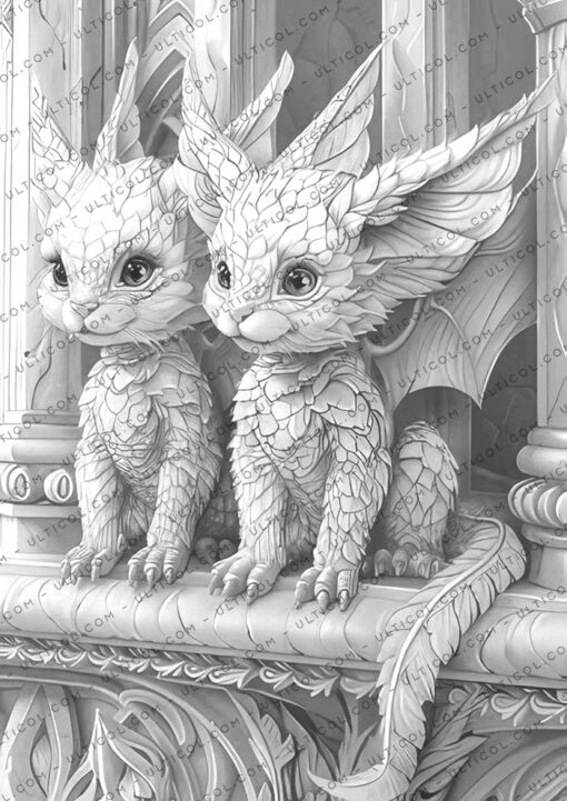 Baby Gargoyles Coloring