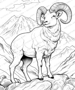 Aries Grayscale Coloring Pages