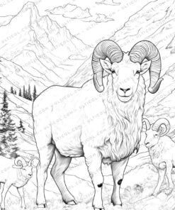 Aries Grayscale Coloring Pages