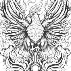 25 Ancient Phoenix Coloring Pages