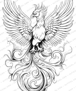25 Ancient Phoenix Coloring Pages
