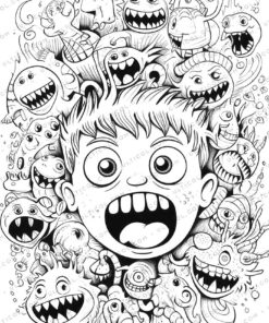 25 Alien Grayscale Coloring Pages