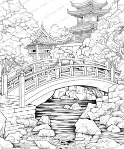 Bamboo Grayscale Coloring Pages