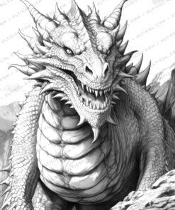 Dragon Fantasy Coloring Page Book, Adults + kids