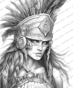 Greek Women Warriors Coloring