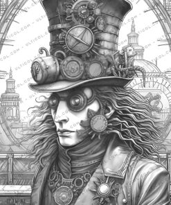 Steampunk Scarecrows Coloring