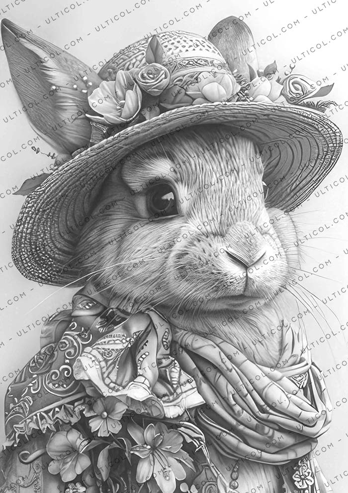 Mardi Gras Animals Coloring