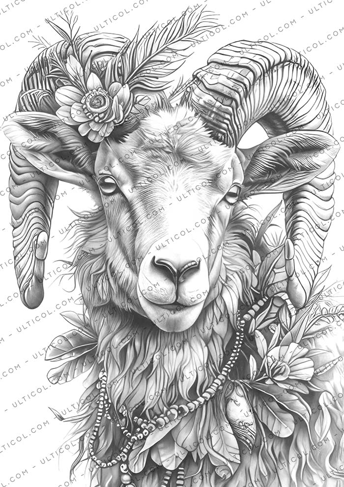 Mardi Gras Animals Coloring