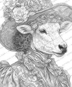 Mardi Gras Animals Coloring