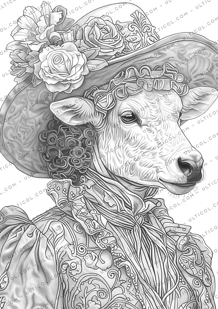 Mardi Gras Animals Coloring